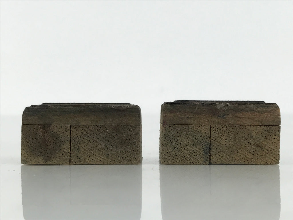 Japanese Hand-Carved Wood Stamp Vtg Dash 2 Pcs Showa Office Stationary HS338-OT - Hanko-chidorivintage.com
