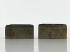 Japanese Hand-Carved Wood Stamp Vtg Dash 2 Pcs Showa Office Stationary HS338-OT - Hanko-chidorivintage.com