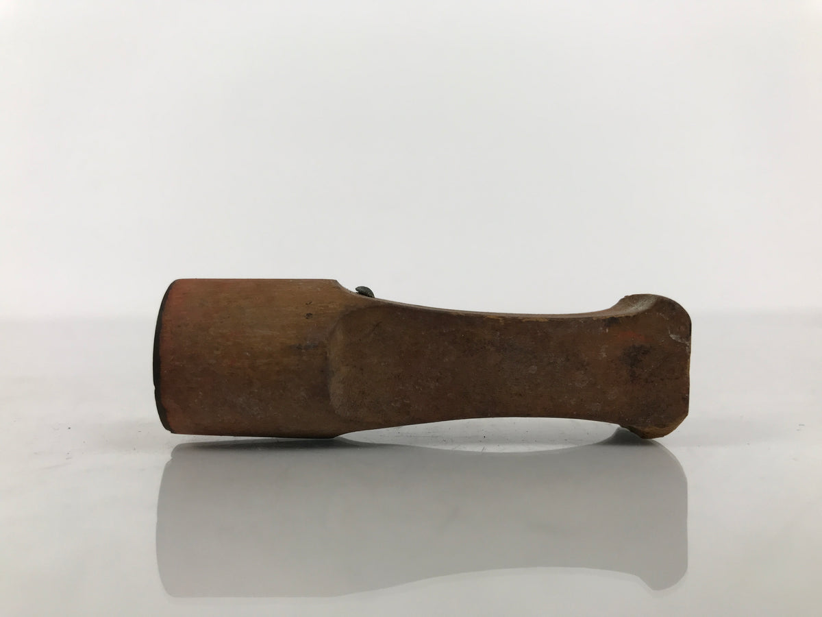 Japanese Hand-Carved Wood Stamp Vtg Hanko Circle Showa Office Stationary HS342-OT - Hanko-chidorivintage.com