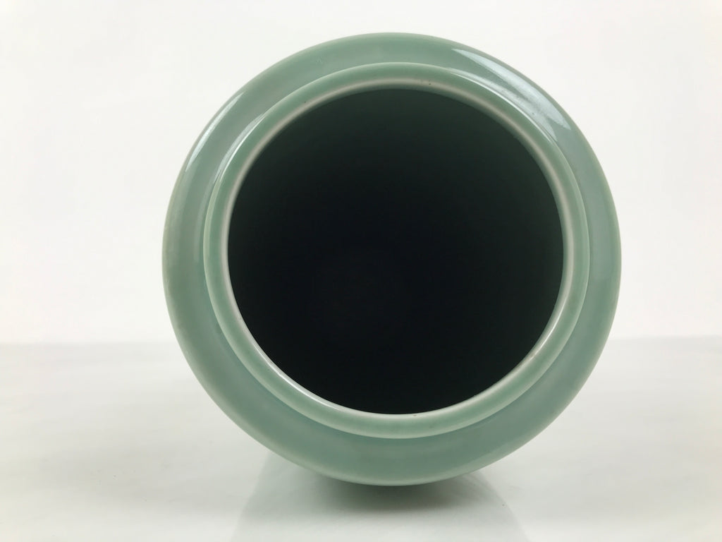Japanese Porcelain Flower Vase Ikebana Kabin Celadon Green Abstract Tall FK256-KT - Vase-chidorivintage.com