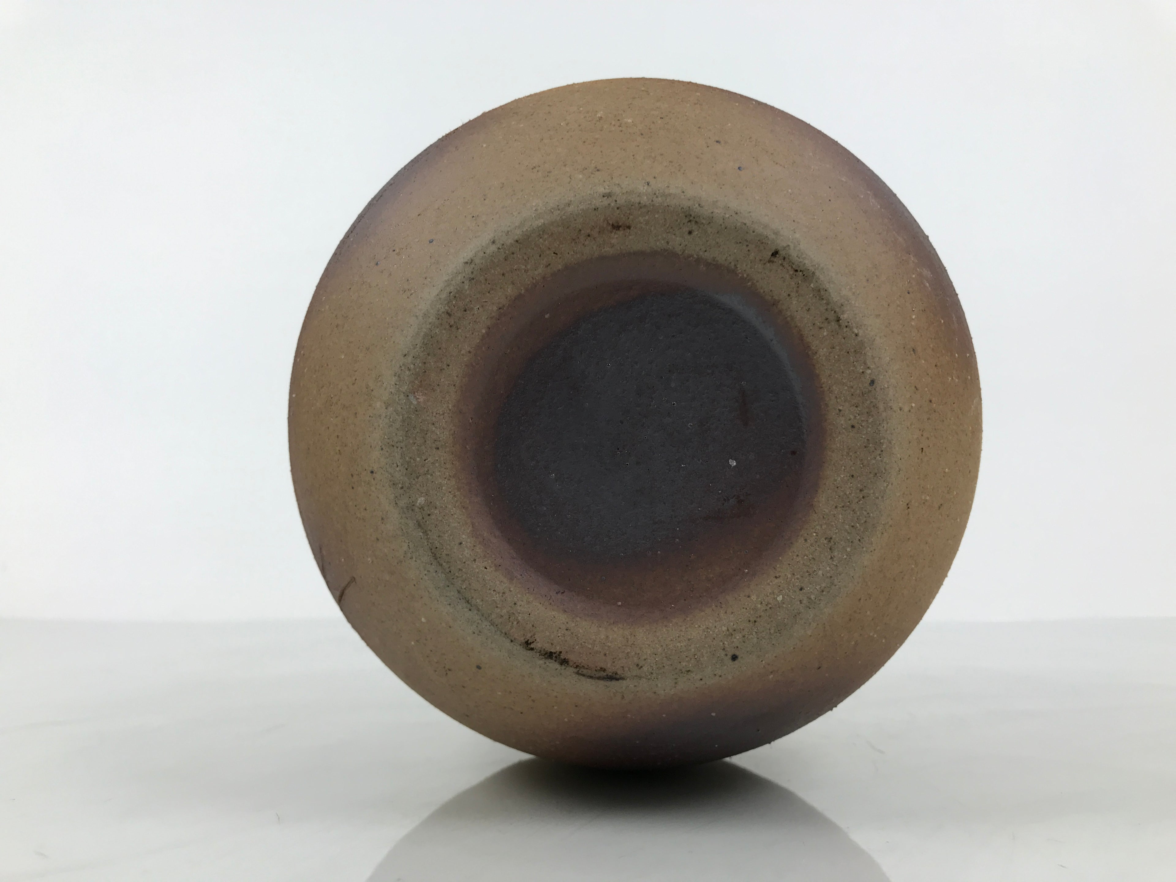 Japanese Shigaraki Ware Ceramic Flower Vase Vtg Kabin Round Brown Floral FK257-KT - Vase-chidorivintage.com