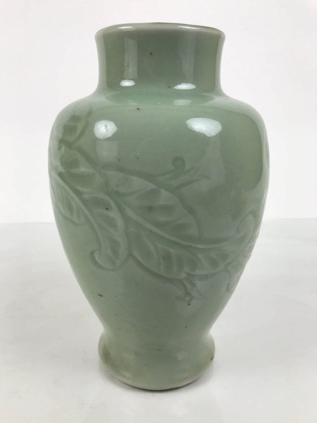 Japanese Porcelain Flower Vase Vtg Ikebana Kabin Celadon Green Floral FK259-KT - Vase-chidorivintage.com