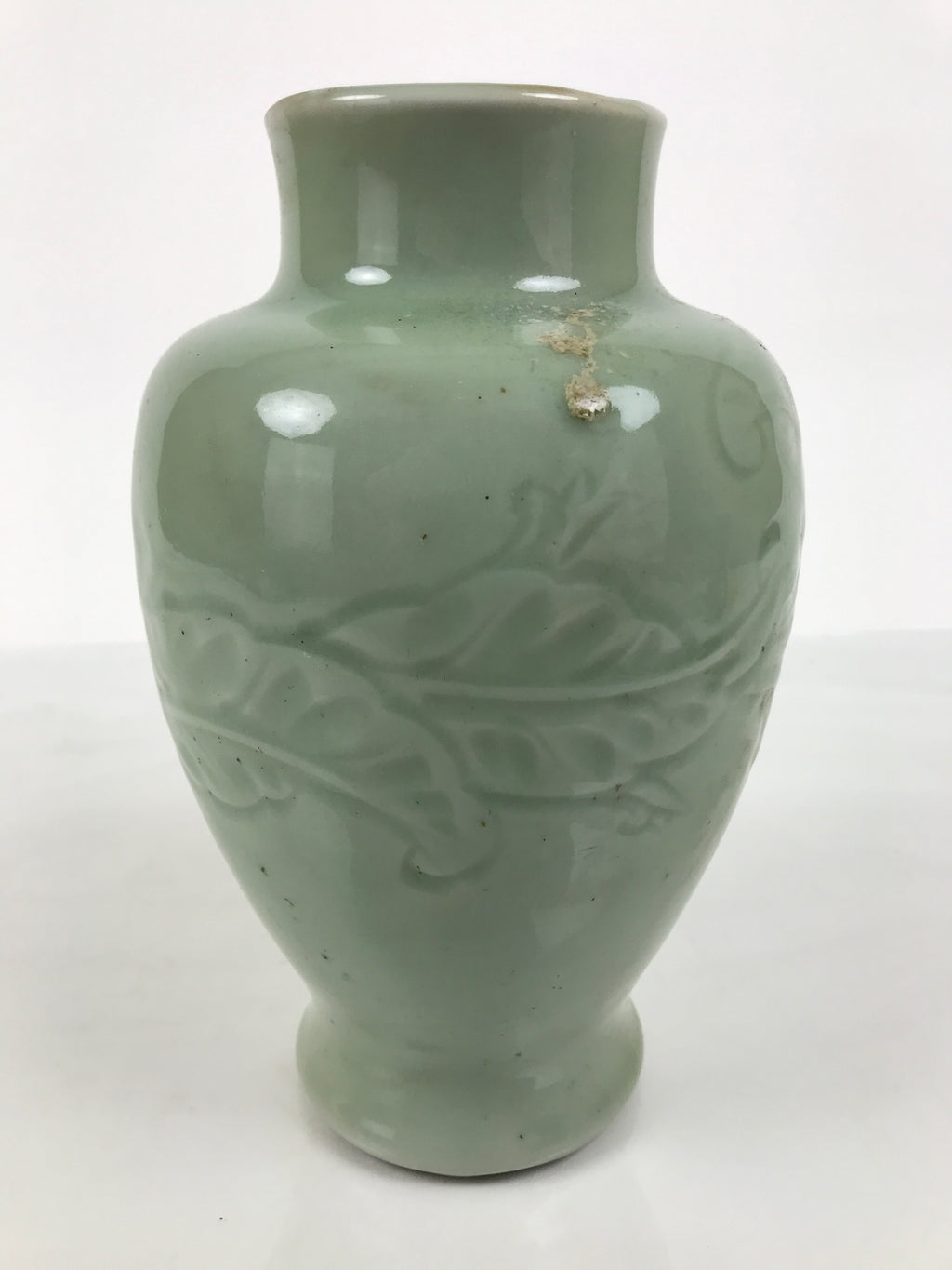 Japanese Porcelain Flower Vase Vtg Ikebana Kabin Celadon Green Floral FK259-KT - Vase-chidorivintage.com