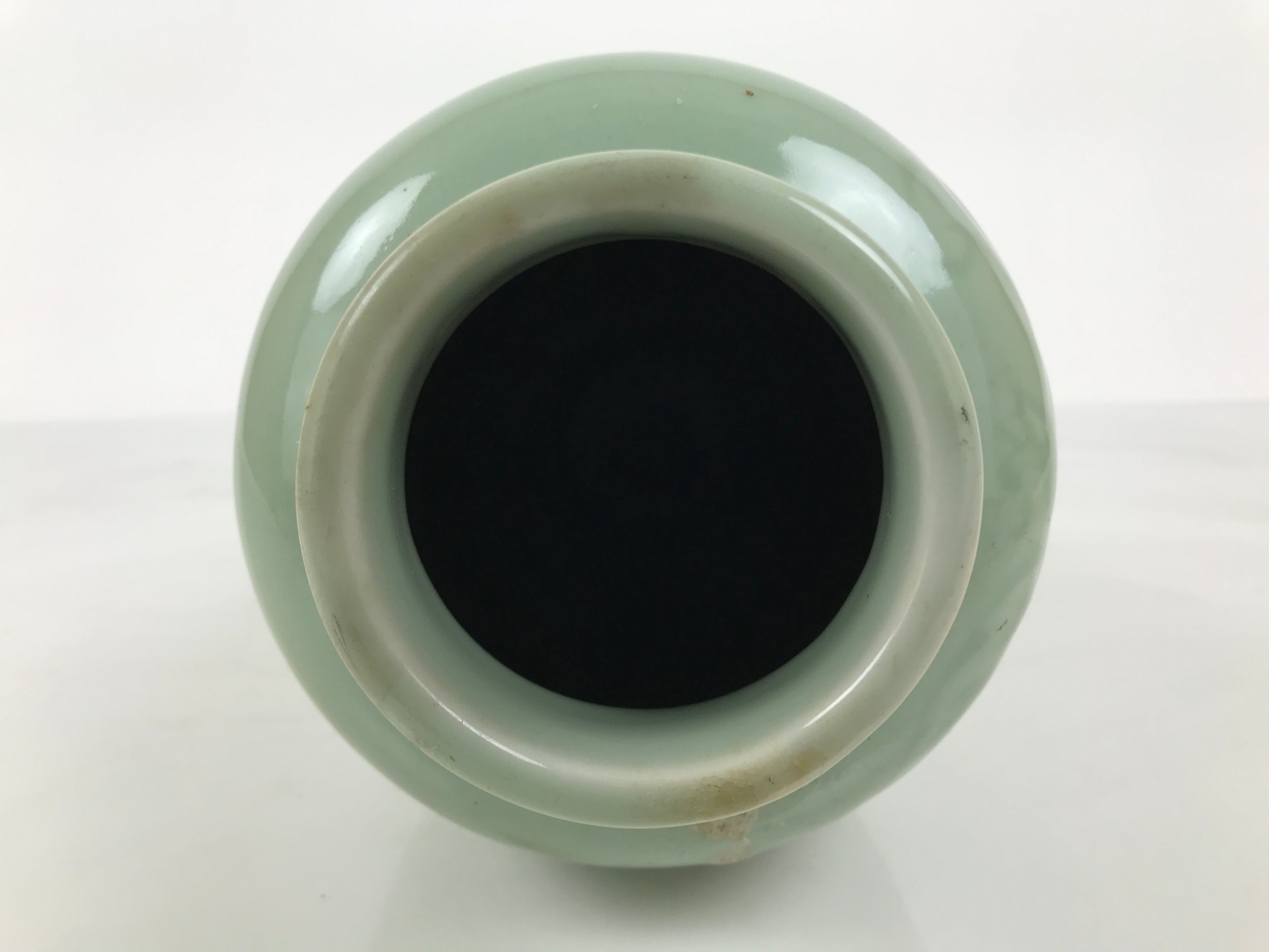 Japanese Porcelain Flower Vase Vtg Ikebana Kabin Celadon Green Floral FK259-KT - Vase-chidorivintage.com