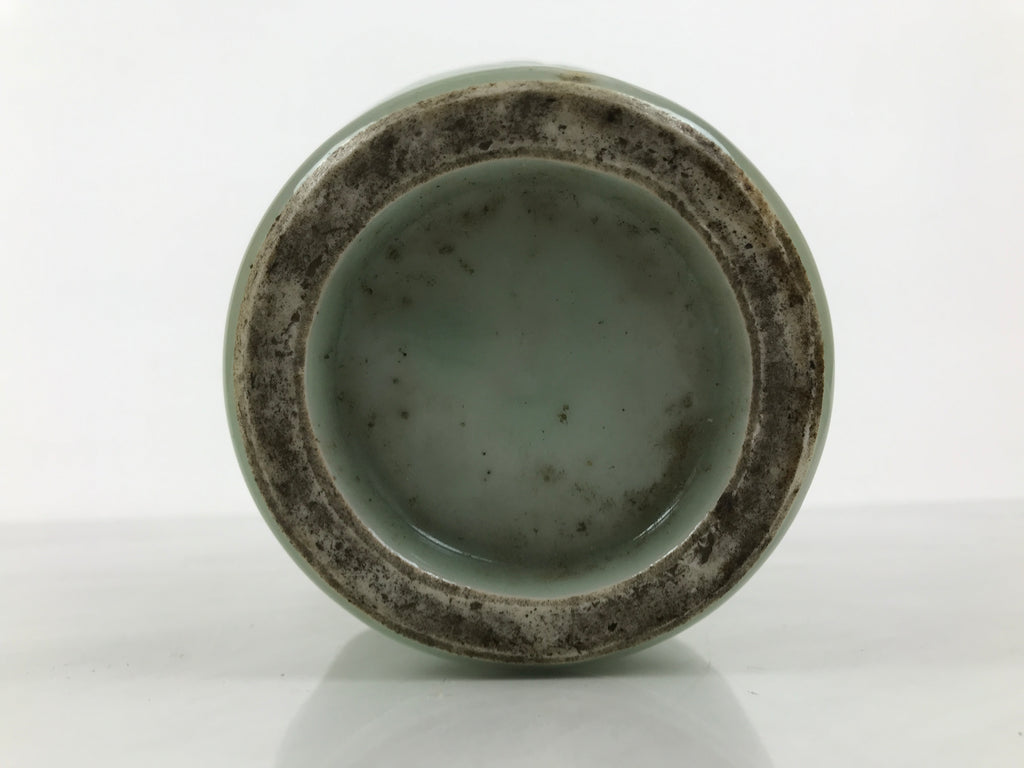 Japanese Porcelain Flower Vase Vtg Ikebana Kabin Celadon Green Floral FK259-KT - Vase-chidorivintage.com