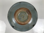 Japanese Ceramic Flower Vase Vtg Ikebana Kabin Gray Blue Black Whirl Wide FK260-KT - Vase-chidorivintage.com