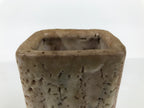 Japanese Shino Ware Ceramic Flower Vase Kabin White Brown Tall Rectangle FK261-KT - Vase-chidorivintage.com