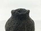 Japanese Ceramic Flower Vase Vtg Ikebana Kabin Lava Black Tall Plum Ume FK265-KT - Vase-chidorivintage.com