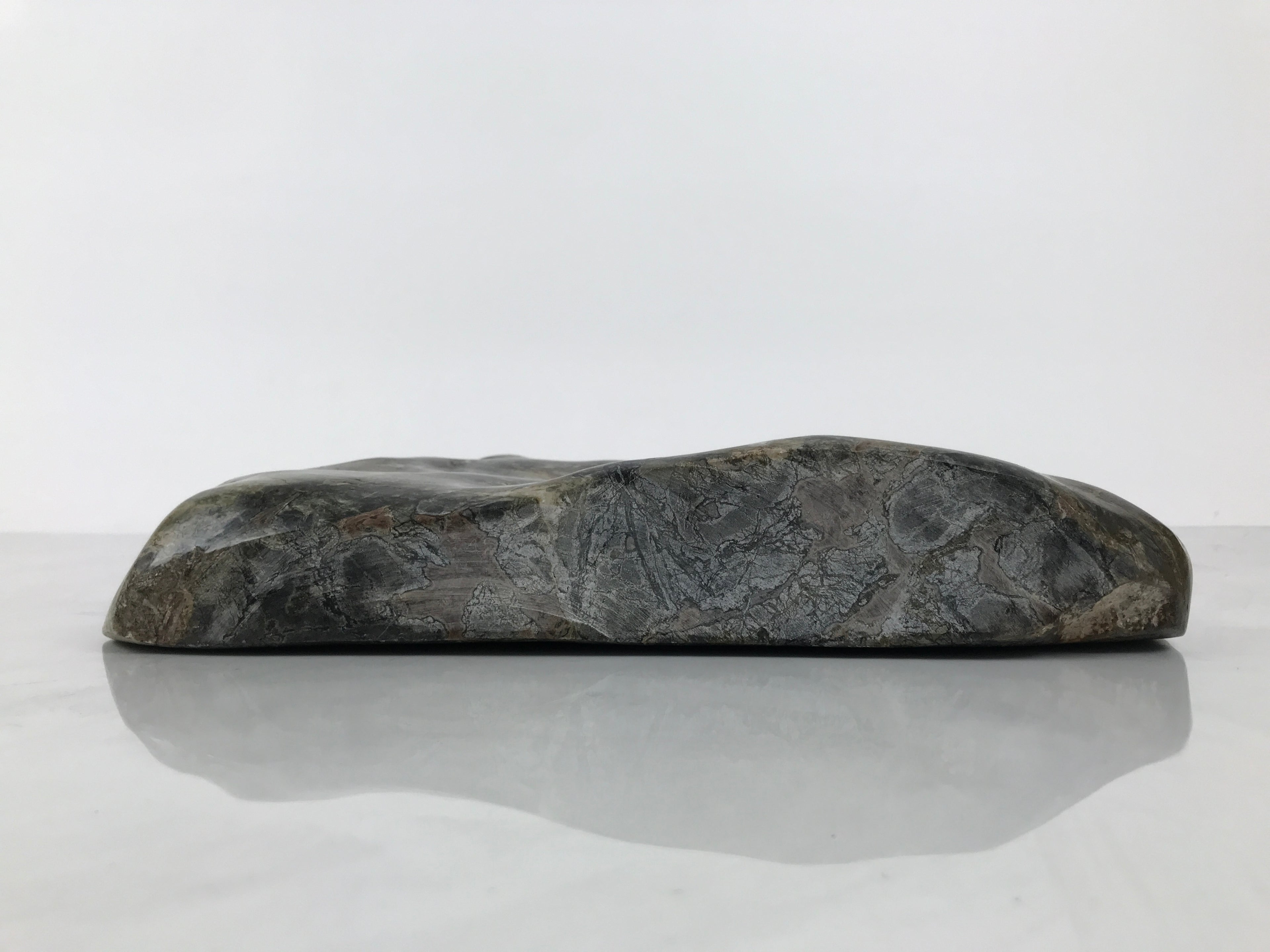 Japanese Serpentinite Suiseki Viewing Stone Vtg Zen Buddhist Statue Stand JK953-OT - Stone-chidorivintage.com