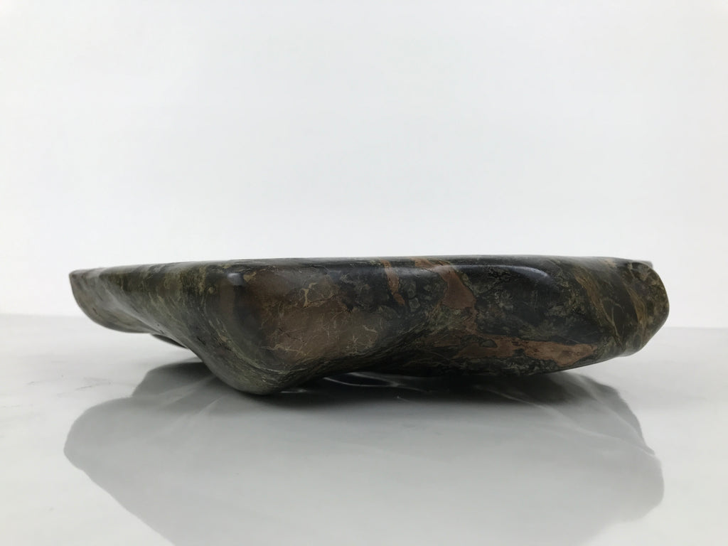 Japanese Serpentinite Suiseki Viewing Stone Vtg Zen Buddhist Statue Stand JK953-OT - Stone-chidorivintage.com