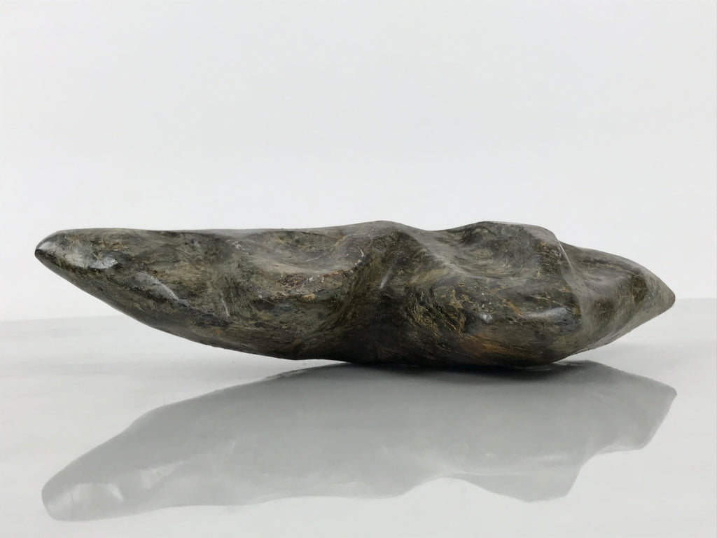 Japanese Viewing Stone Zen Buddhist Suiseki Vtg Mountain Koho Black Brown JK958-OT - Stone-chidorivintage.com