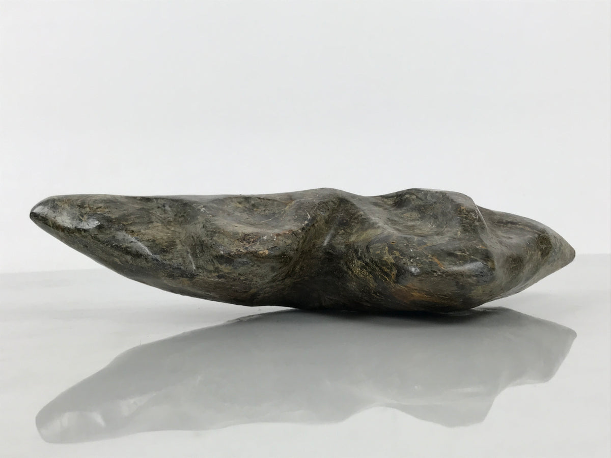Japanese Viewing Stone Zen Buddhist Suiseki Vtg Mountain Koho Black Brown JK958-OT - Stone-chidorivintage.com