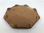 Antique Japanese Buddhist Altar Fitting Large Wood Orin Bell Stand Hexagon BT26-OT - Buddhist-chidorivintage.com