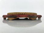 Antique Japanese Buddhist Altar Fitting Large Wood Orin Bell Stand Hexagon BT26-OT - Buddhist-chidorivintage.com