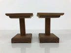 Japanese Wooden Shogi Komadai Game Piece Stands Vtg 2pc Chess Accessory WT615-FB - Stand-chidorivintage.com