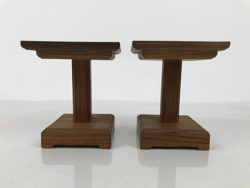 Japanese Wooden Shogi Komadai Game Piece Stands Vtg 2pc Chess Accessory WT615-FB - Stand-chidorivintage.com