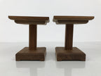 Japanese Wooden Shogi Komadai Game Piece Stands Vtg 2pc Chess Accessory WT615-FB - Stand-chidorivintage.com