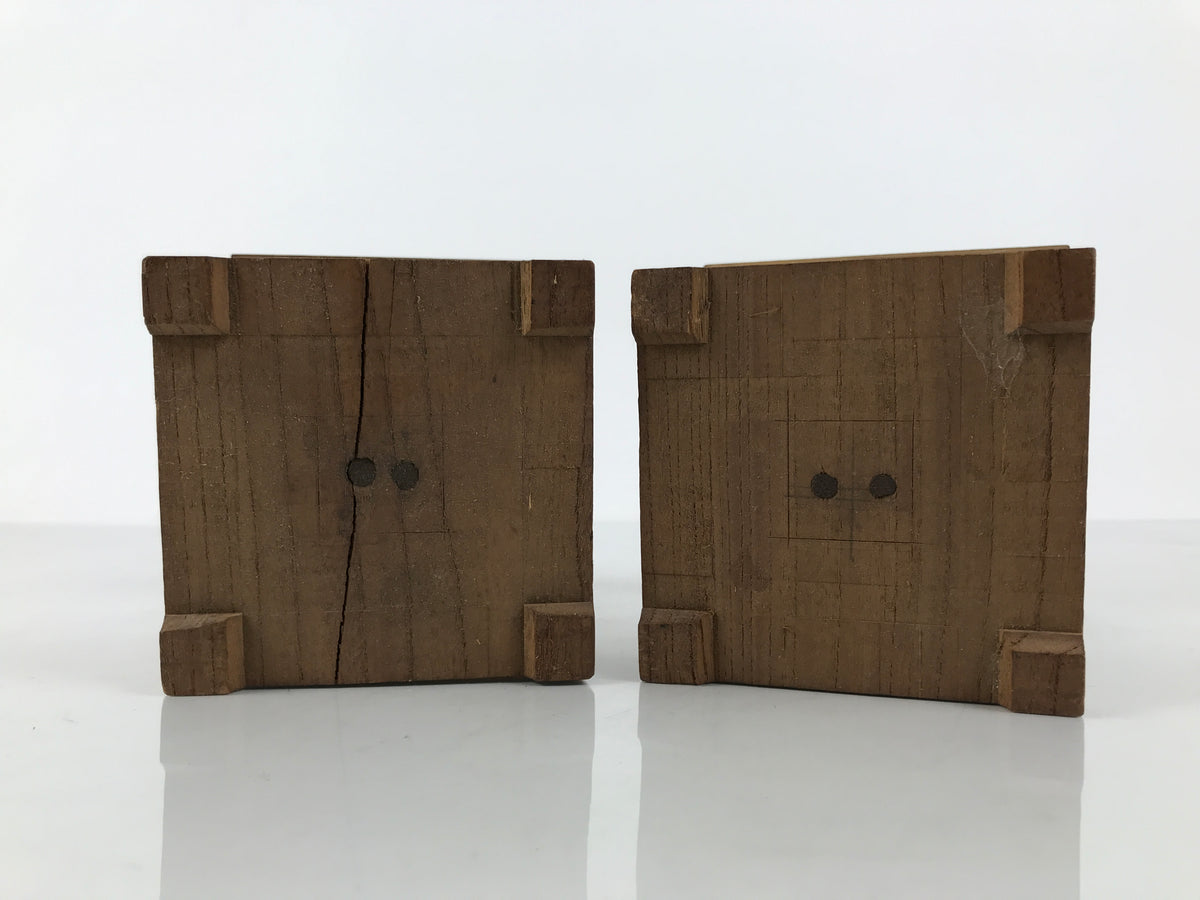 Japanese Wooden Shogi Komadai Game Piece Stands Vtg 2pc Chess Accessory WT615-FB - Stand-chidorivintage.com