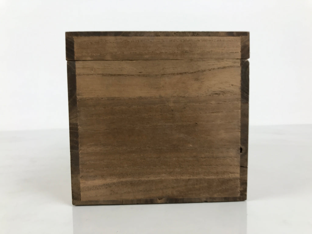 Japanese Wooden Pottery Storage Box Vtg Inside 16x10.7x9.1cm Brown X237-FB - Wooden Box-chidorivintage.com
