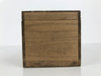 Japanese Wooden Pottery Storage Box Vtg Inside 16x10.7x9.1cm Brown X237-FB - Wooden Box-chidorivintage.com