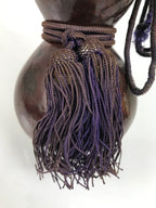 Japanese Natural Hyotan Gourd Vtg Sake Bottle Lucky Charm Calabash Brown G283-AD - Other Display Item-chidorivintage.com