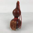 Japanese Natural Hyotan Gourd Vtg Sake Bottle Lucky Charm Calabash Brown G284-AD - Other Display Item-chidorivintage.com