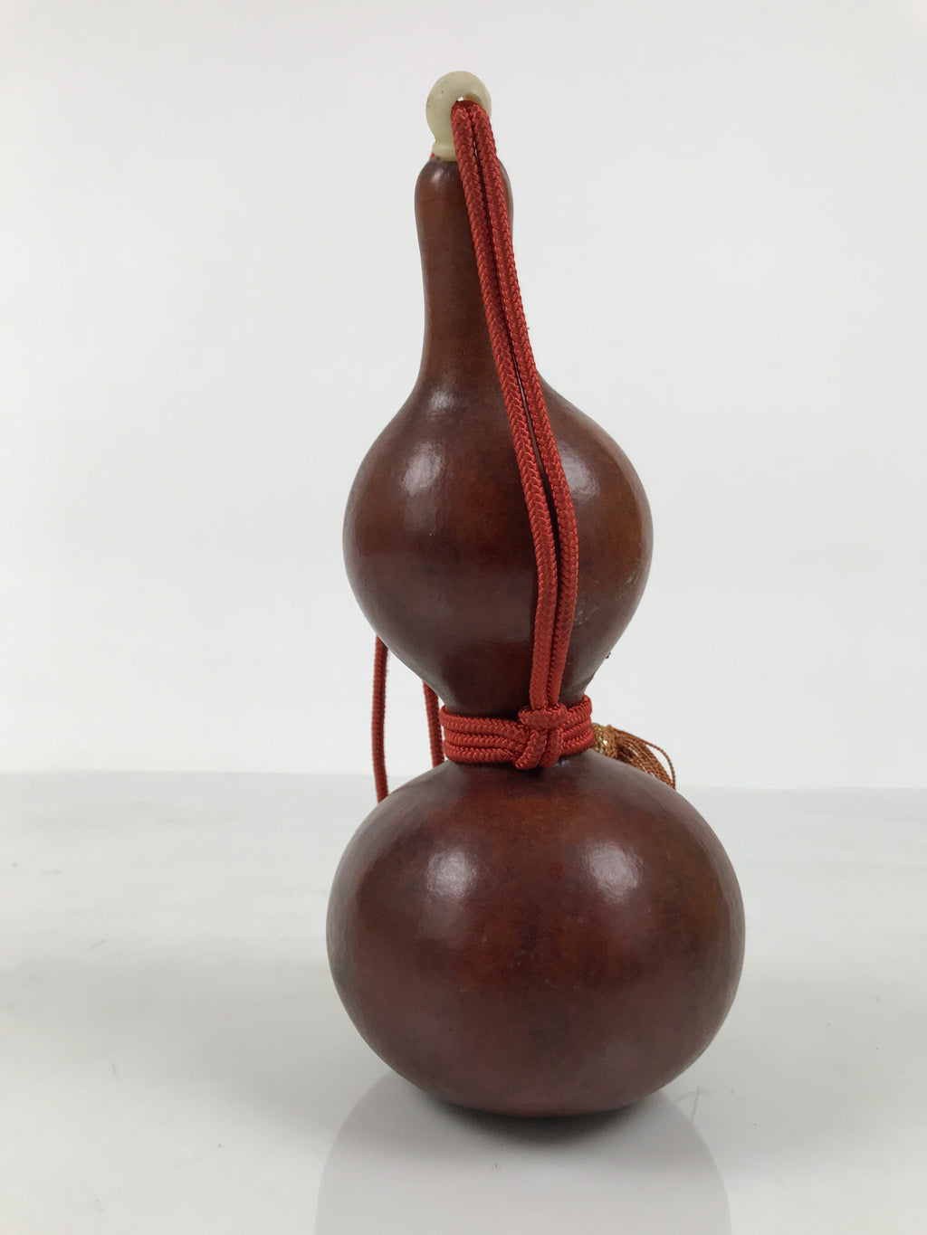 Japanese Natural Hyotan Gourd Vtg Sake Bottle Lucky Charm Calabash Brown G284-AD - Other Display Item-chidorivintage.com