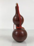 Japanese Natural Hyotan Gourd Vtg Sake Bottle Lucky Charm Calabash Brown G284-AD - Other Display Item-chidorivintage.com