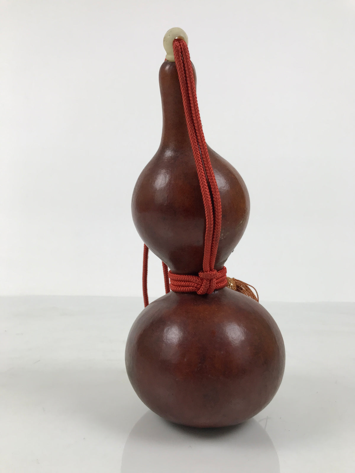 Japanese Natural Hyotan Gourd Vtg Sake Bottle Lucky Charm Calabash Brown G284-AD - Other Display Item-chidorivintage.com