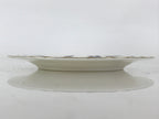 Italian Giovanni Valentino Porcelain Plate Blue Gold Flower Design White PY244