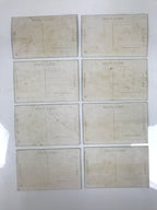Japanese 16 Bridges Of Tokyo Showa Postcard Set Vtg Souvenir Paper Color PC72
