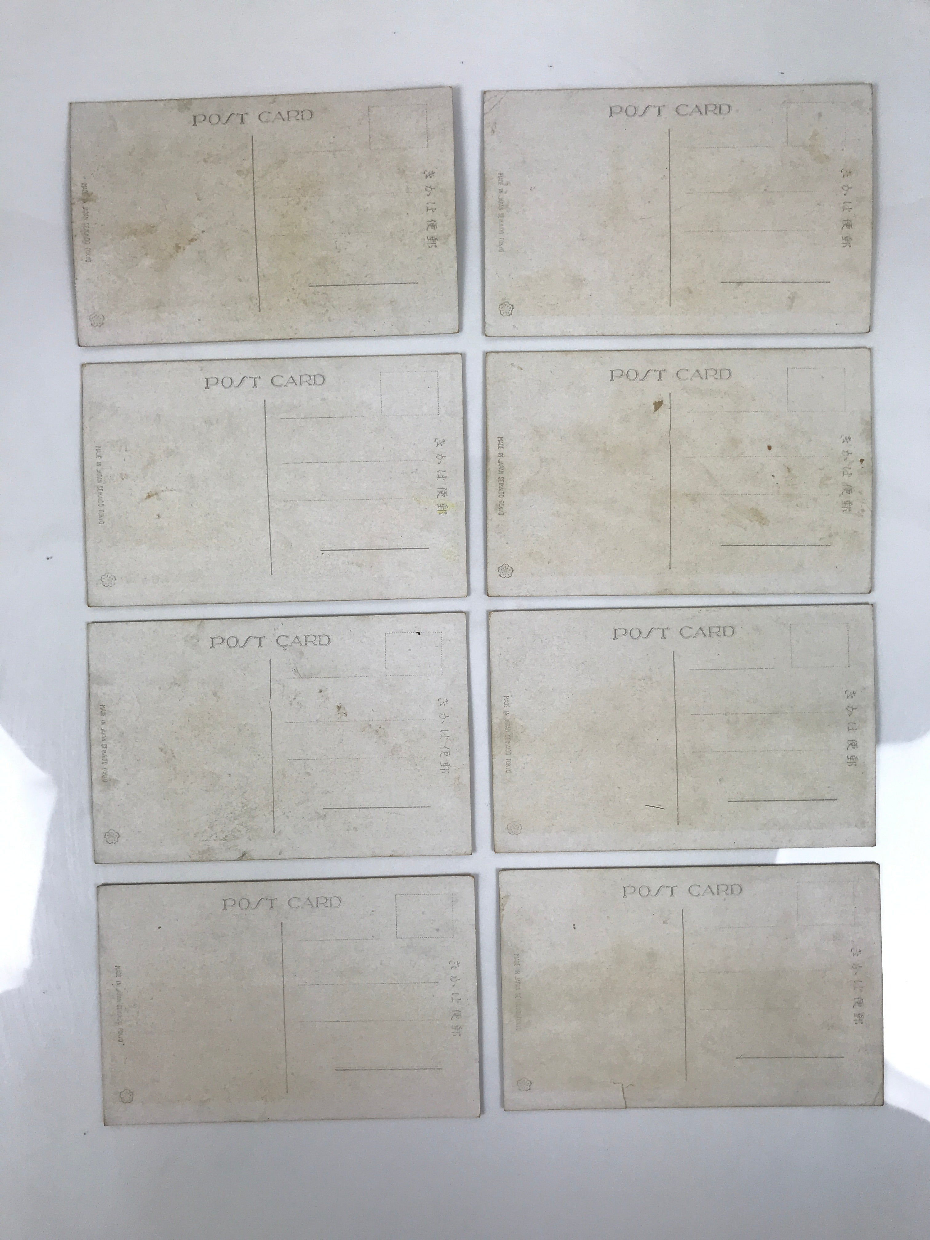 Japanese 16 Bridges Of Tokyo Showa Postcard Set Vtg Souvenir Paper Color PC72