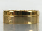 Japanese 24KGP Hanko Ink Pad Case Vtg Gold Red Shuniku Rose Mandala w/Box SZ58