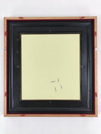 Japanese 3D Hagoita Shikishi Art Vtg Red Lacquer Frame Shishimai Lion Dance FR4