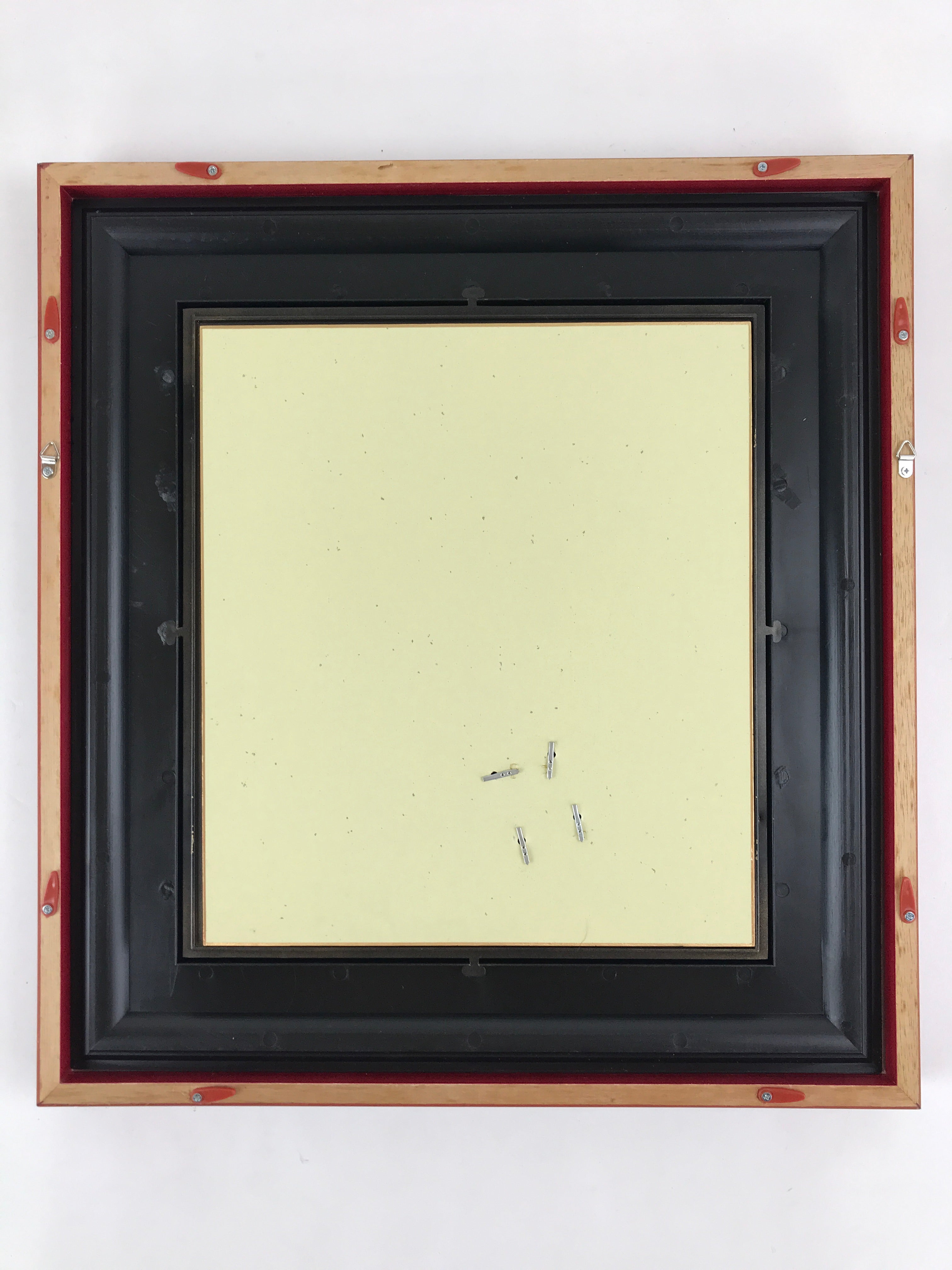 Japanese 3D Hagoita Shikishi Art Vtg Red Lacquer Frame Shishimai Lion Dance FR4
