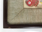 Japanese 3D Kabuki Performer Shikishi Fabric Art Vtg Wood Frame Oshie Zaiku FR32