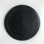 Japanese Abalone Shell Drink Saucer Vtg Chataku Coaster 5pc Black Resin L391