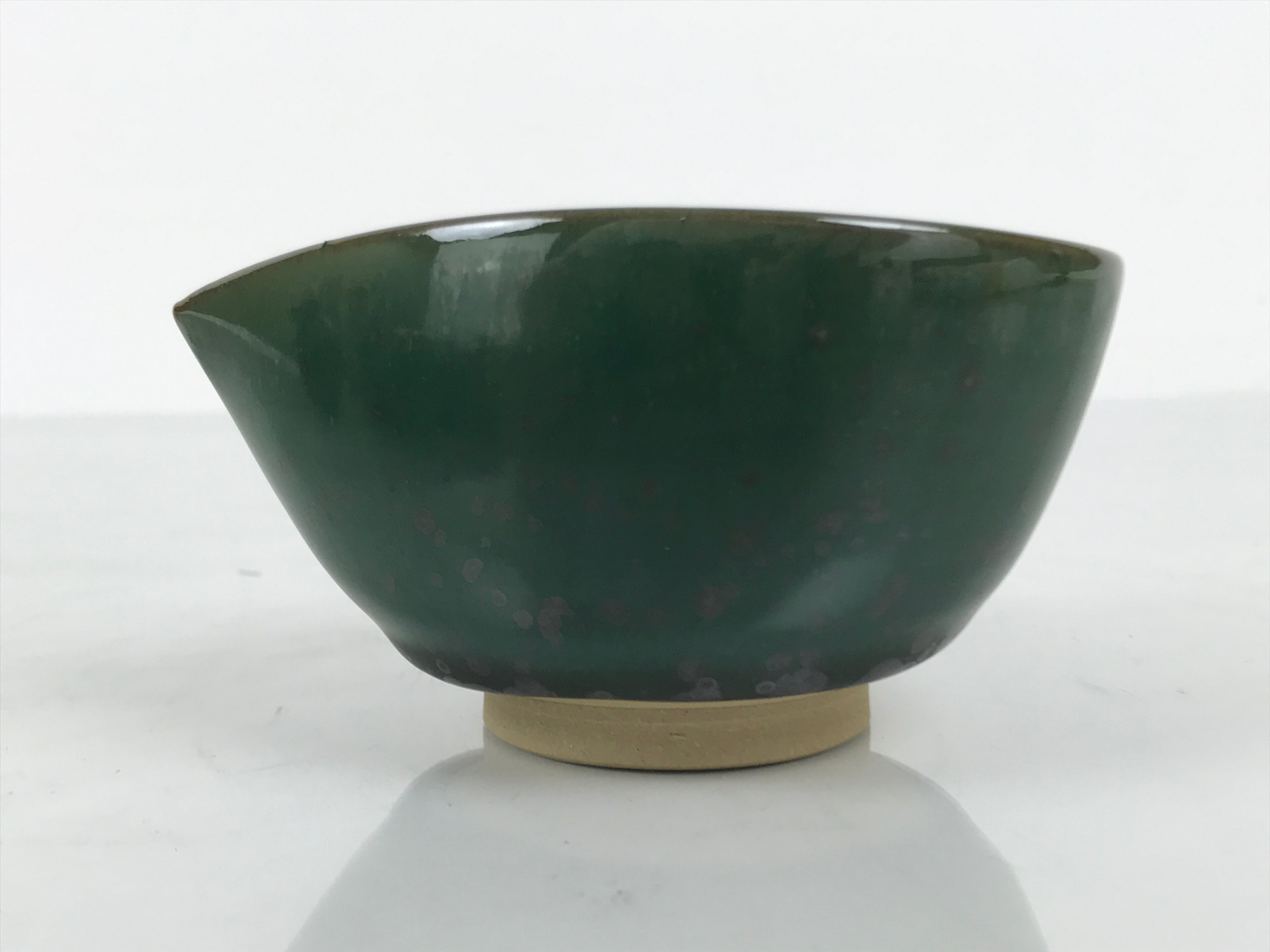 Japanese Agano Ware Ceramic Tea Cooling Bowl Vtg Yuzamashi Katakuchi Y566