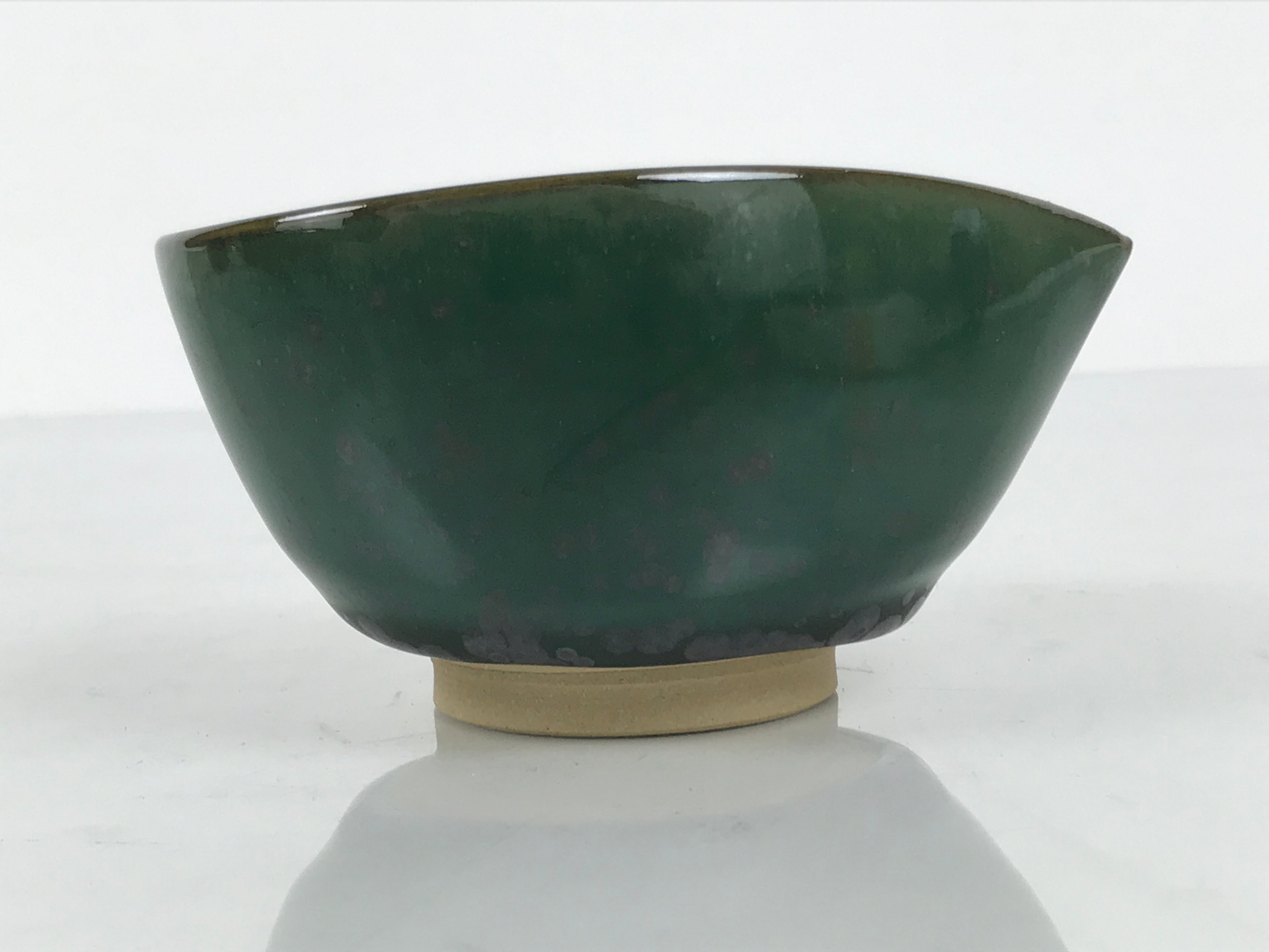 Japanese Agano Ware Ceramic Tea Cooling Bowl Vtg Yuzamashi Katakuchi Y566