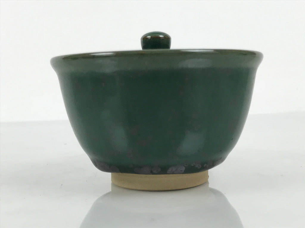 Japanese Agano Ware Ceramic Teapot Vtg Pottery Kyusu Hohin Gyokuro Green Y565