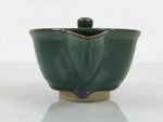 Japanese Agano Ware Ceramic Teapot Vtg Pottery Kyusu Hohin Gyokuro Green Y565
