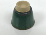 Japanese Agano Ware Ceramic Yunomi Teacup Pottery Vtg Green Beige Small TC622