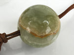 Japanese Agate Stone Hanging Scroll Weights Fuchin Kakejiku Brown Tassel FC347