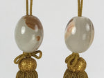Japanese Agate Stone Hanging Scroll Weights Fuchin Kakejiku Gold Tassel FC327