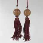 Japanese Agate Stone Hanging Scroll Weights Fuchin Kakejiku Red Tassel FC354