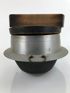Japanese Aluminum Kama Rice Cooker Vtg Kamado Stove Pot Wooden Lid T117