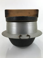 Japanese Aluminum Kama Rice Cooker Vtg Kamado Stove Pot Wooden Lid T117