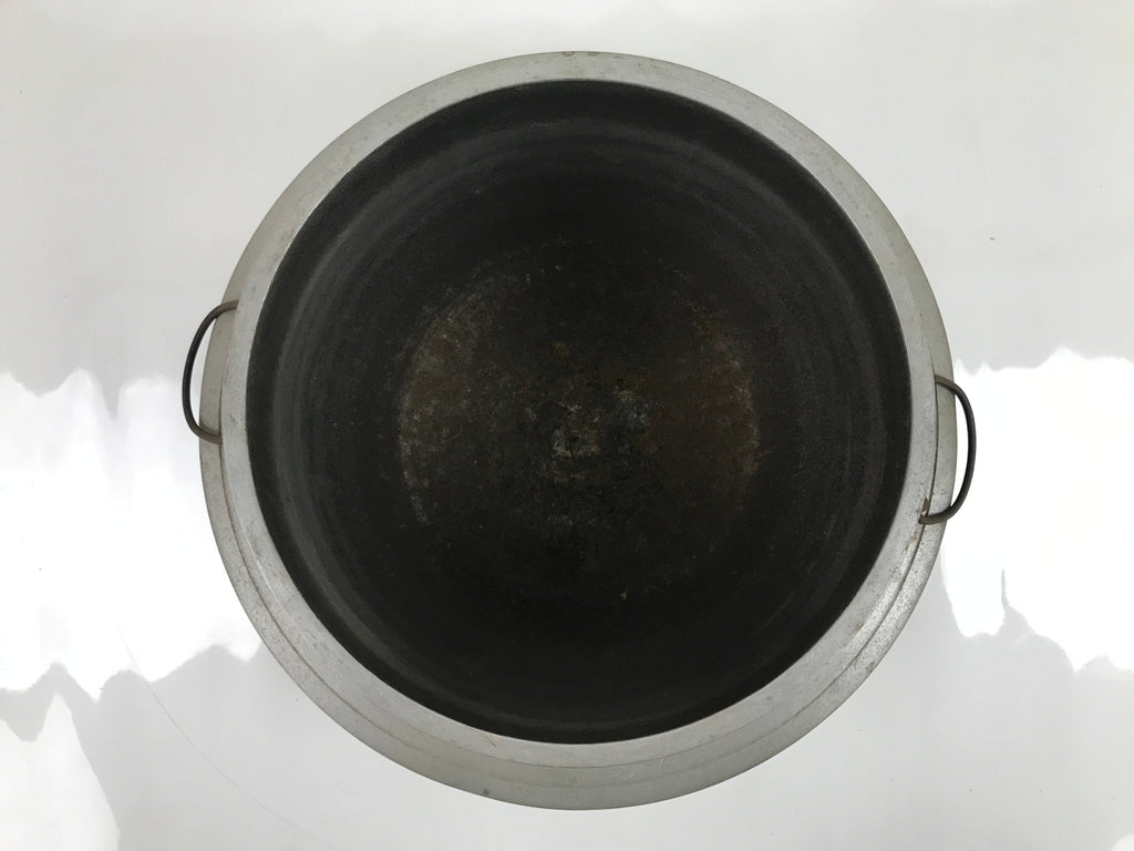 Japanese Aluminum Kama Rice Cooker Vtg Kamado Stove Pot Wooden Lid T117