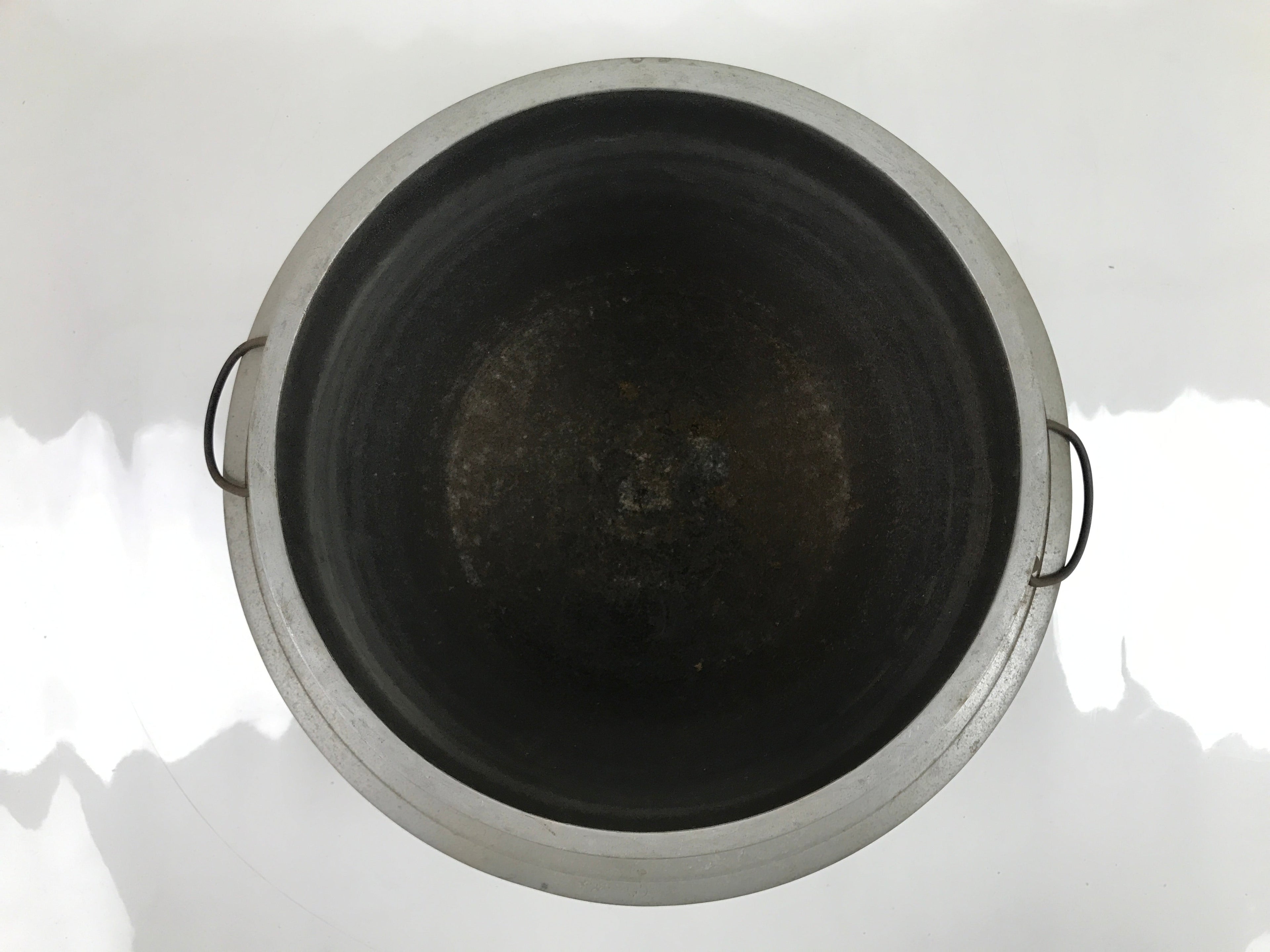 Japanese Aluminum Kama Rice Cooker Vtg Kamado Stove Pot Wooden Lid T117
