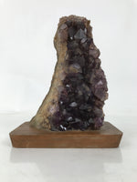 Japanese Amethyst Crystal Geode Viewing Stone Zen Buddhist Suiseki Statue JK850